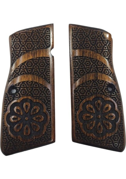 Silah Kabzası - Zig 14, Browning Hp, High Power 14, Dik Kasa, Browning Halkalı (Halka Için Kesim Yaptırmak Için Mesaj Atın), Halkasız ile Uyumlu - Koyu Kahverengi Renk - BRWHPCV009