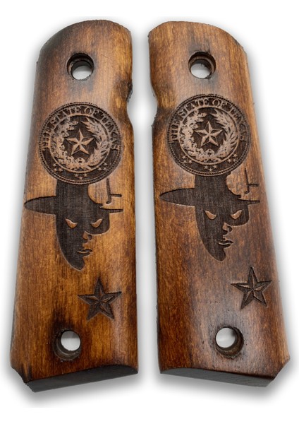 Silah Kabzası - Colt 1911, Girsan Mc 1911 ile Uyumlu - Koyu Kahverengi Renk - CLT1911CV039