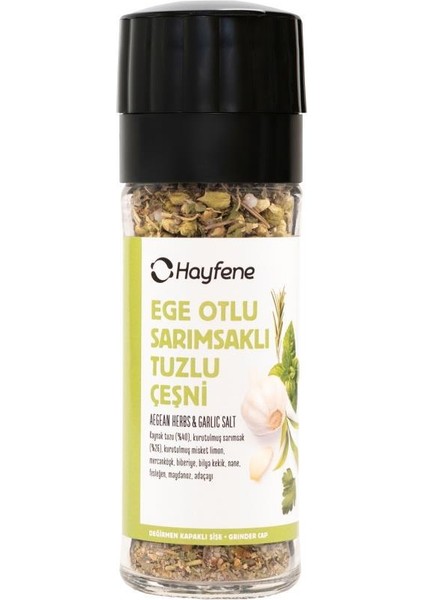 Ege Otlu Sarımsaklı Tuzlu Çeşni 40 gr (Değirmen Kapaklı)