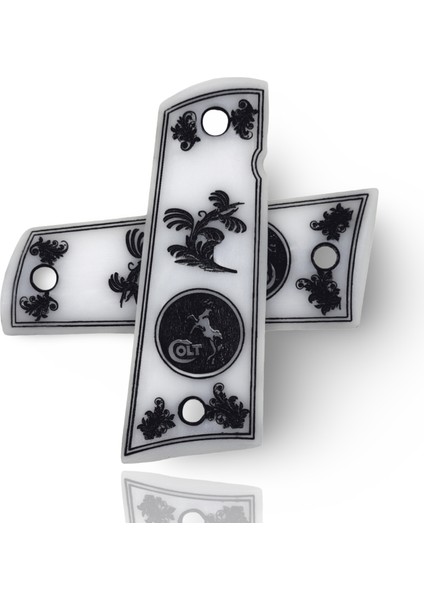 Silah Kabzası - Colt 1911, Girsan Mc 1911 ile Uyumlu - Beyaz Renk - Pleksi Malzemesinden Yapılma - PLCLT1911BY021 modelleri