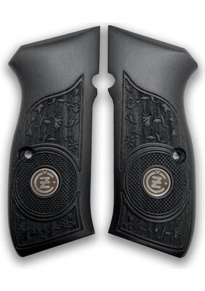 Silah Kabzası - Cz 75, Canik 55, S120, L120 ile Uyumlu - Siyah Renk - Metal Logolu - CZ75SY037L2