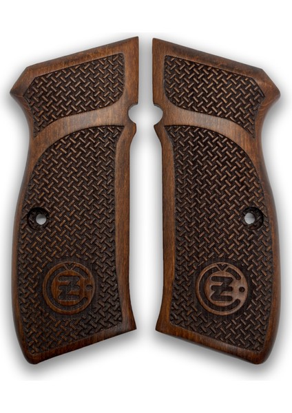 Zib Grips Silah Kabzası - Cz 75, Canik 55, S120, L120 ile Uyumlu - Koyu Kahverengi Renk - CZ75CV010