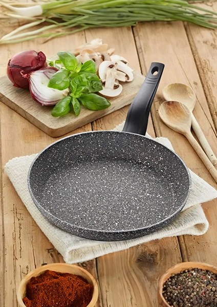 22 cm Granit Ezme Tava - Gri