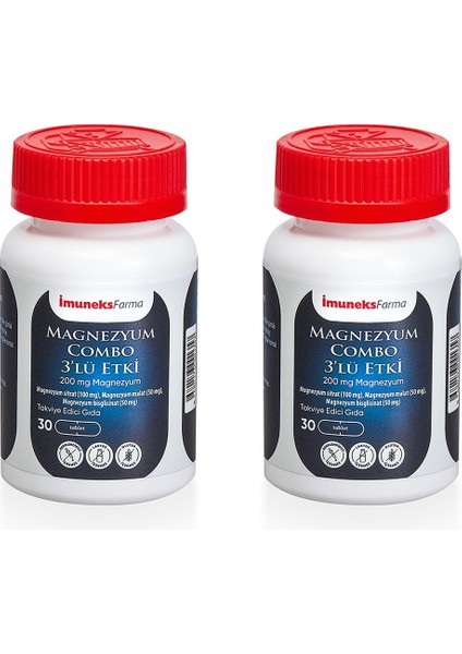Magnezyum 200 Mg 30 Tablet X 2 Adet