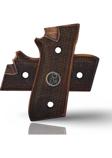 Silah Kabzası - Cybergun, Taurus PT92 ile Uyumlu - Koyu Kahverengi Renk - Metal Logolu - TRSPT92CV006L1 fırsatları