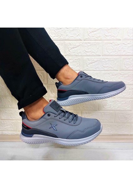 Olego Pu Gri Comfort Atom Taban Rahat Spor Ayakkabı