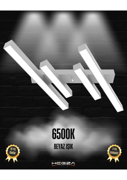 Grada (Gri Kasa, Beyaz Işık) Ledli Modern Plafonyer LED Avize Salon Mutfak Oturma Odası Antre Hol Çocuk Odası LED