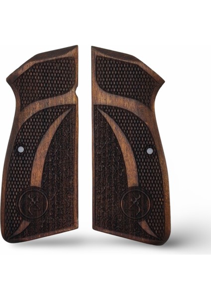 Silah Kabzası - Zig 14, Browning Hp, High Power 14, Spor Kasa ile Uyumlu - Koyu Kahverengi Renk - BRWHPSCV004