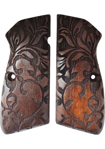 Silah Kabzası - Zig 14, Browning Hp, High Power 14, Spor Kasa ile Uyumlu - Koyu Kahverengi Renk - BRWHPSCV024