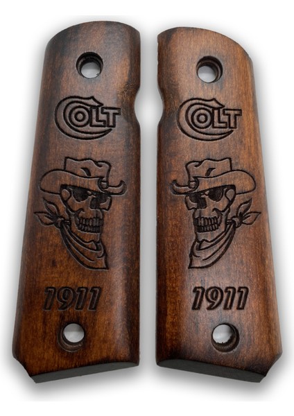 Silah Kabzası - Colt 1911, Girsan Mc 1911 ile Uyumlu - Koyu Kahverengi Renk - CLT1911CV082
