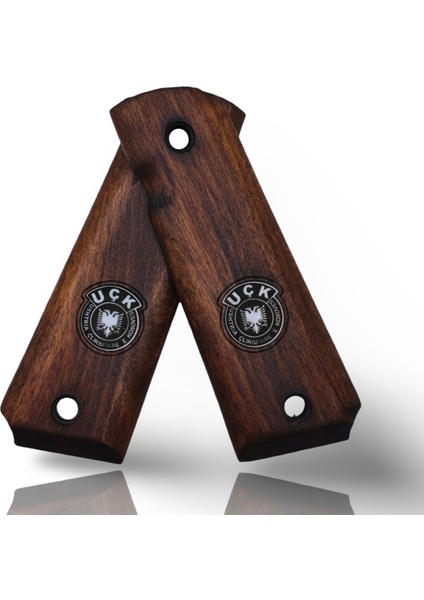 Silah Kabzası - Colt 1911, Girsan Mc 1911 ile Uyumlu - Koyu Kahverengi Renk - Metal Logolu - CLT1911CV099L1 fiyatları