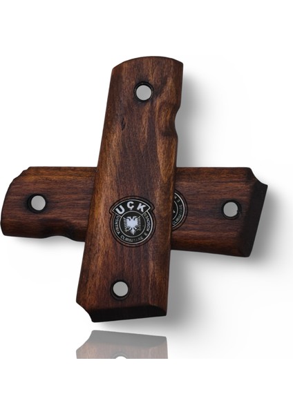 Silah Kabzası - Colt 1911, Girsan Mc 1911 ile Uyumlu - Koyu Kahverengi Renk - Metal Logolu - CLT1911CV099L1 fırsatları