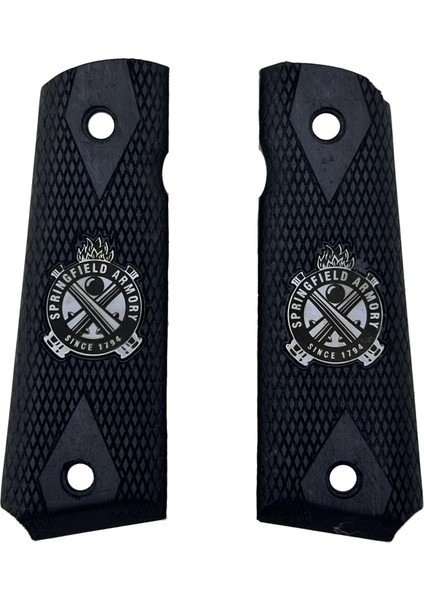 Silah Kabzası - Colt 1911, Girsan Mc 1911 ile Uyumlu - Siyah Renk - Metal Logolu - CLT1911SY012L1