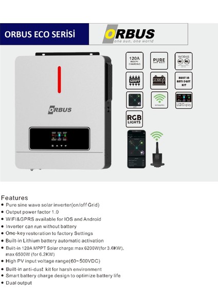 Eco 1.6kw 12V Mppt Solar Inverter (Off Grid)