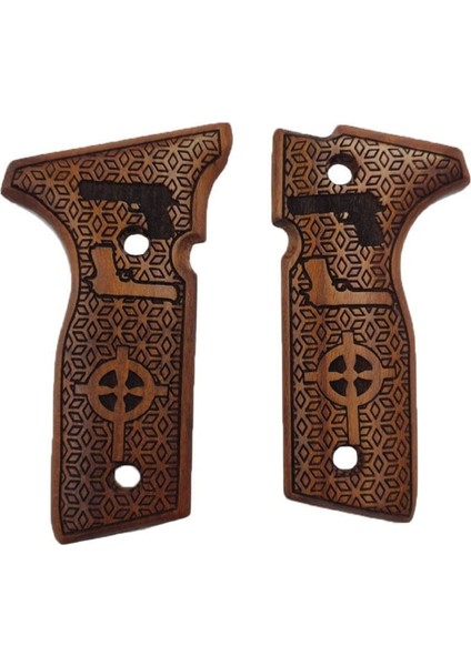 Silah Kabzası - Beretta Stoeger 8000F, 8000FL, 8040F, 8045FT, Cougar 8000 ile Uyumlu - Meşe Renk - BRTCGRMS005