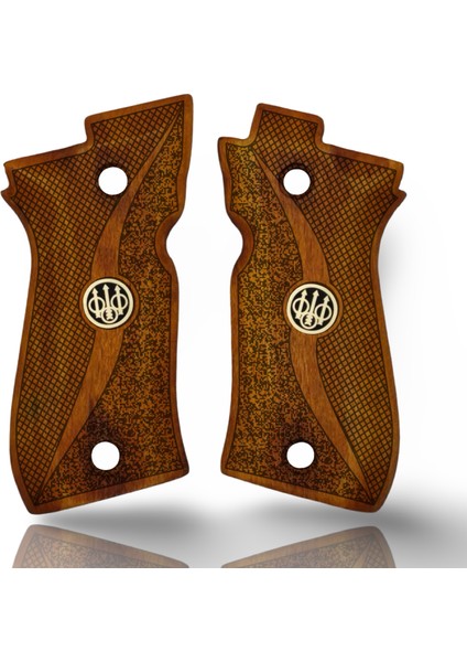 Silah Kabzası - Beretta F81/F84, Fatih 13 ile Uyumlu - Sarı Renk - Metal Logolu - BRTF81SR013L1