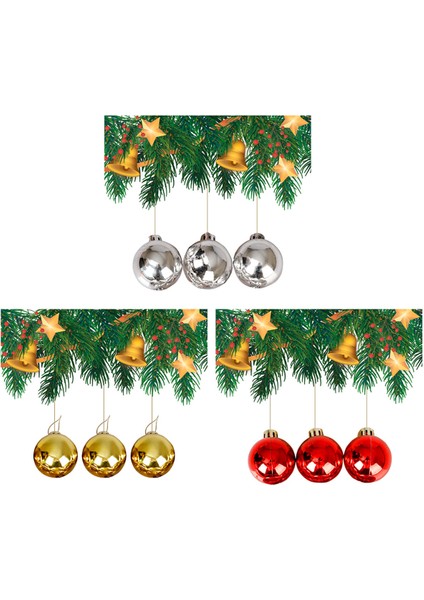 Yılbaşı Çam Ağacı Süsü Kırmzı - Gold - Gümüş 4 cm 18'li fiyatları