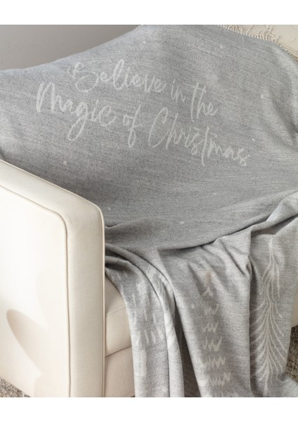 Chale Tek Kişilik Pamuklu Battaniye - Açık Gri fiyatları