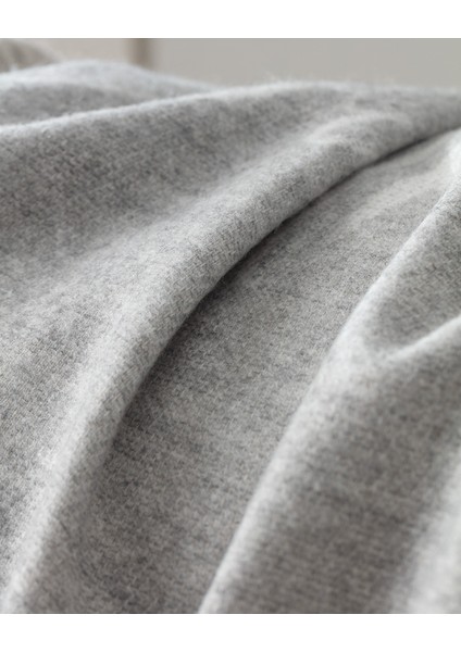 Chale Tek Kişilik Pamuklu Battaniye - Açık Gri fırsatları