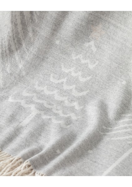 Chale Tek Kişilik Pamuklu Battaniye - Açık Gri indirimleri