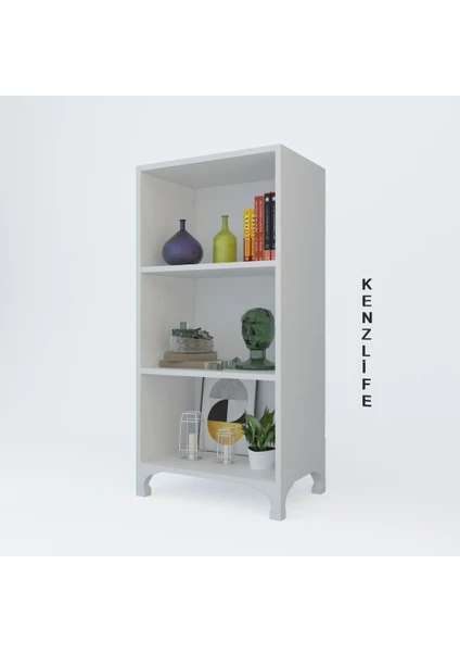 Kenzlife kitaplık tuğçe 108x060x020 byz ayaklı