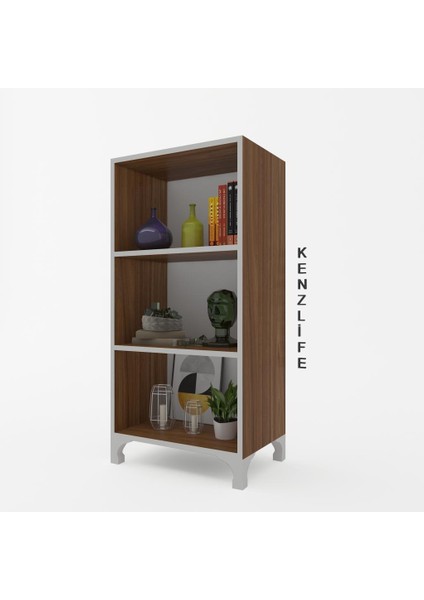 Kenzlife kitaplık tuğçe 108*060*020 cvz ayaklı mutfak dolabı banyo ofis ayakkabılık kiler