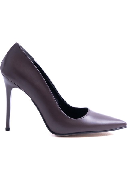 Nazoo Acı Kahve Mat Sivri Burun Stiletto