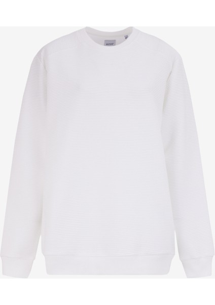 Bisiklet Yaka Ekru Erkek Sweatshırt M4WM-SWT-1808