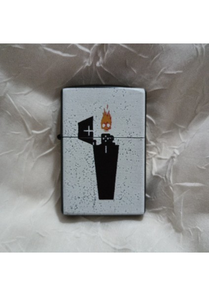 Retro Popüler Benzinli Çakmak - Skeleton Fire