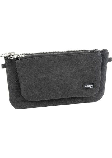 S-Case Model 2 Mumlu Canvas El Çantası - Siyah