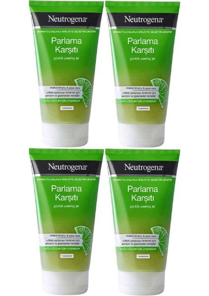 Parlama Karşıtı Yağsız Peeling Jel 150 ml x 4 adet