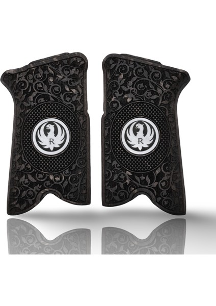 Silah Kabzası - Ruger P85 Serisi ile Uyumlu - Siyah Renk - Metal Logolu - RGRP85SY003L1