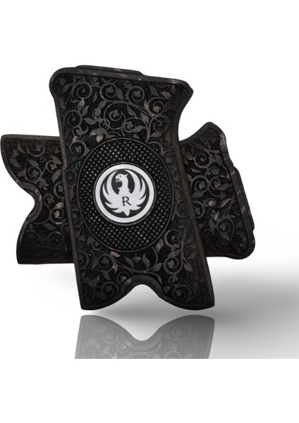 Silah Kabzası - Ruger P85 Serisi ile Uyumlu - Siyah Renk - Metal Logolu - RGRP85SY003L1 modelleri