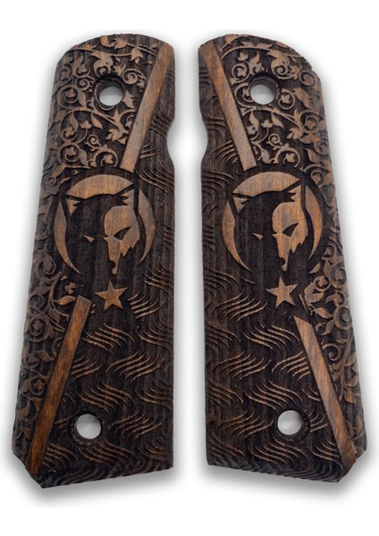 Silah Kabzası - Colt 1911, Girsan Mc 1911 ile Uyumlu - Koyu Kahverengi Renk - CLT1911CV038