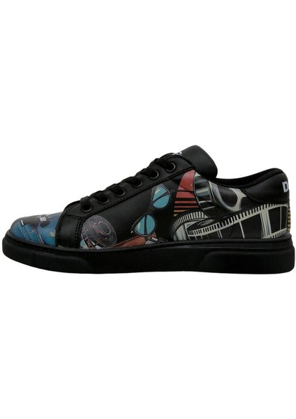 Kadın Vegan Deri Siyah Sneakers - Living in a Vintage Dream Tasarım fırsatları