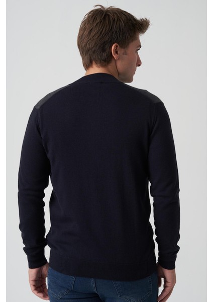 Abrantes K491 Slim Fit Fermuarlı Triko Hırka Laci fırsatları