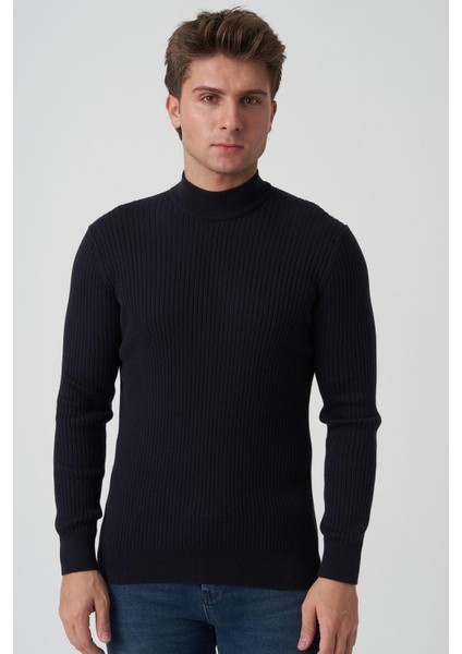 Águeda 1284 Slim Fit Yarım Balıkçı Triko Laci