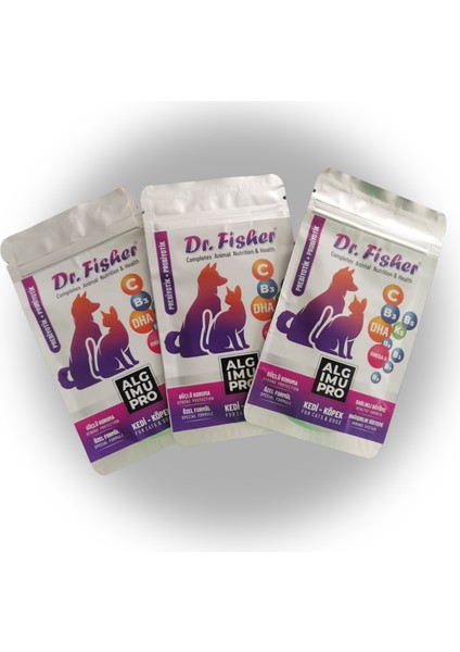 Alg Imu Pro -- Güçlü Omega-3 Probiyotik Desteği - Köpek Dostu 15 gr x 3 Adet