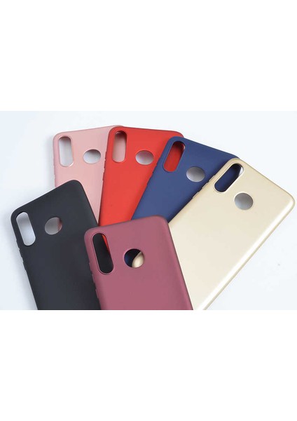 - Huawei P30 Lite - Kılıf Mat Soft Premier Silikon Kapak - Rose Gold - T7866