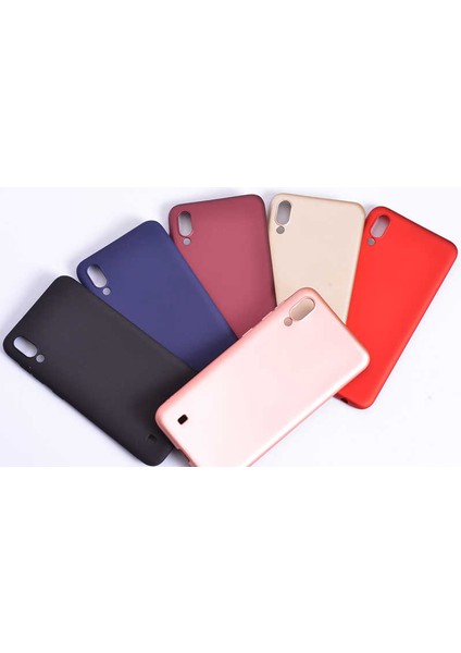 - Samsung Galaxy M10 - Kılıf Mat Soft Premier Silikon Kapak - Saks Mavi - T7558