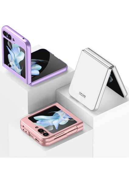 - Samsung Galaxy Z Flip 5 - Kılıf Koruyucu Sert Kıpta Kapak - Mor - T27869