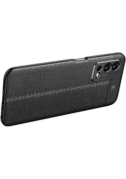 - Oppo A55 4G - Kılıf Auto Focus Karbon Niss Silikon Kapak - Siyah - T20116