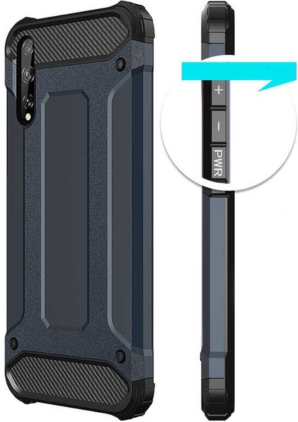 - Huawei P Smart S (Y8P) - Kılıf Çift Katman Zırh Tank Crash Military Kapak - Kırmızı - T15090 indirimleri