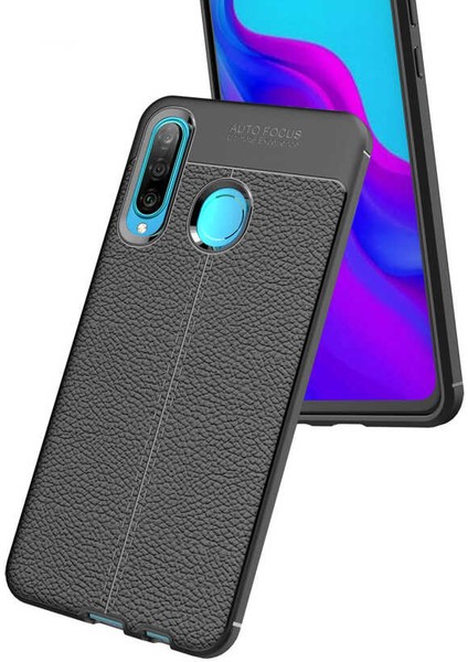 - Huawei P30 Lite - Kılıf Auto Focus Karbon Niss Silikon Kapak - Siyah - T15060