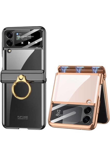 - Samsung Galaxy Z Flip 4 - Kılıf Kıpta Yüzüklü Lens Korumalı Kapak - Mavi - T25130 indirimleri