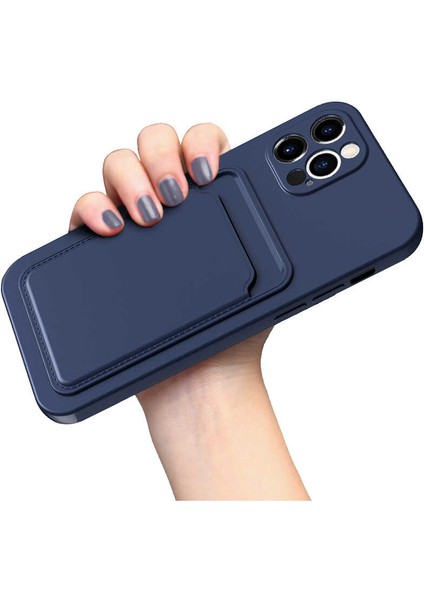 - Apple iPhone 12 Pro - Kılıf Kamera Korumalı Kart Bölmeli Ofix Kapak - Pembe