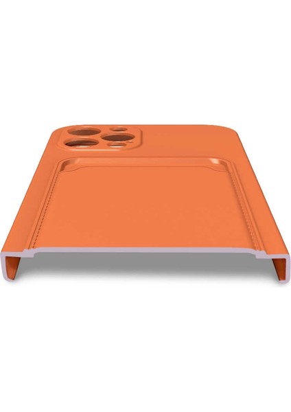 - Apple iPhone 12 Pro - Kılıf Kamera Korumalı Kart Bölmeli Ofix Kapak - Pembe