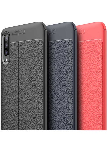 - Samsung Galaxy M30 - Kılıf Auto Focus Karbon Niss Silikon Kapak - Kırmızı - T8092