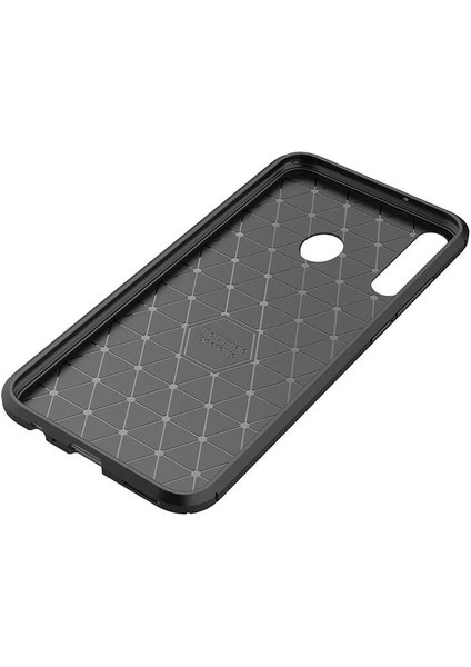 - Huawei P40 Lite E - Kılıf Auto Focus Karbon Negro Silikon Kapak - Lacivert - T12988