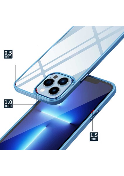 - Apple iPhone 13 - Kılıf Renkli Koruyucu Sert Krom Kapak - Lila - T20889